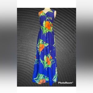Vintage Holo Holo Hawaiian Floral Dress 70’s Size 10